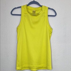 CALIA by Carrie Underwood Yellow Fitted Sleeveless Tank Top Size Medium